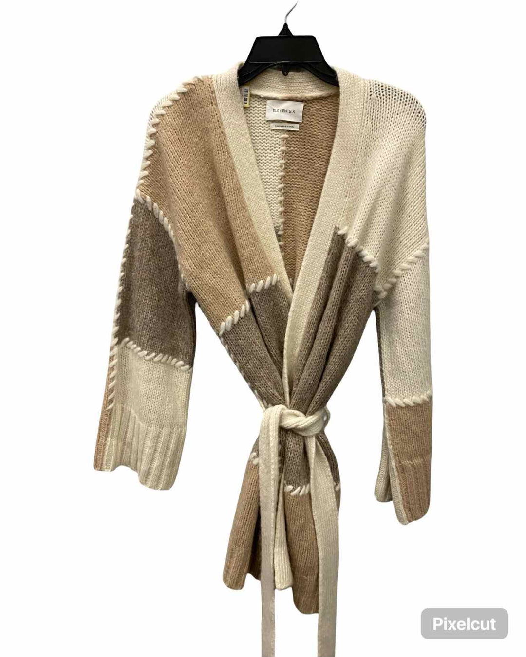 Eleven Six Size XS Brown White Sweater