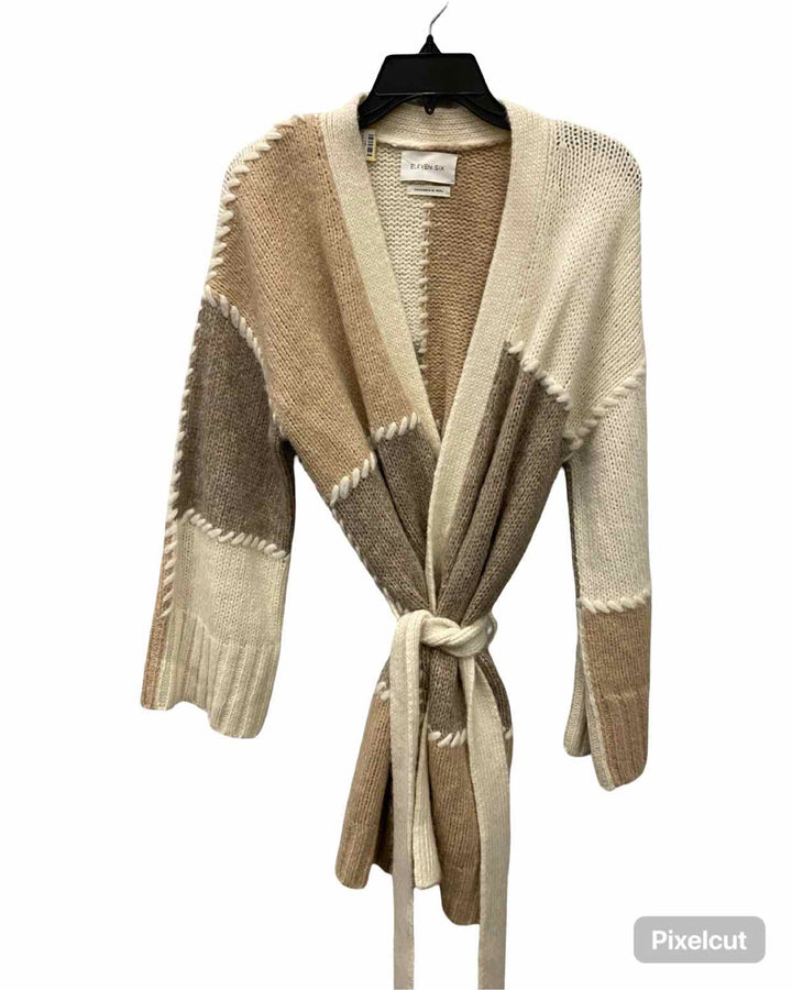 Eleven Six Size XS Brown White Sweater