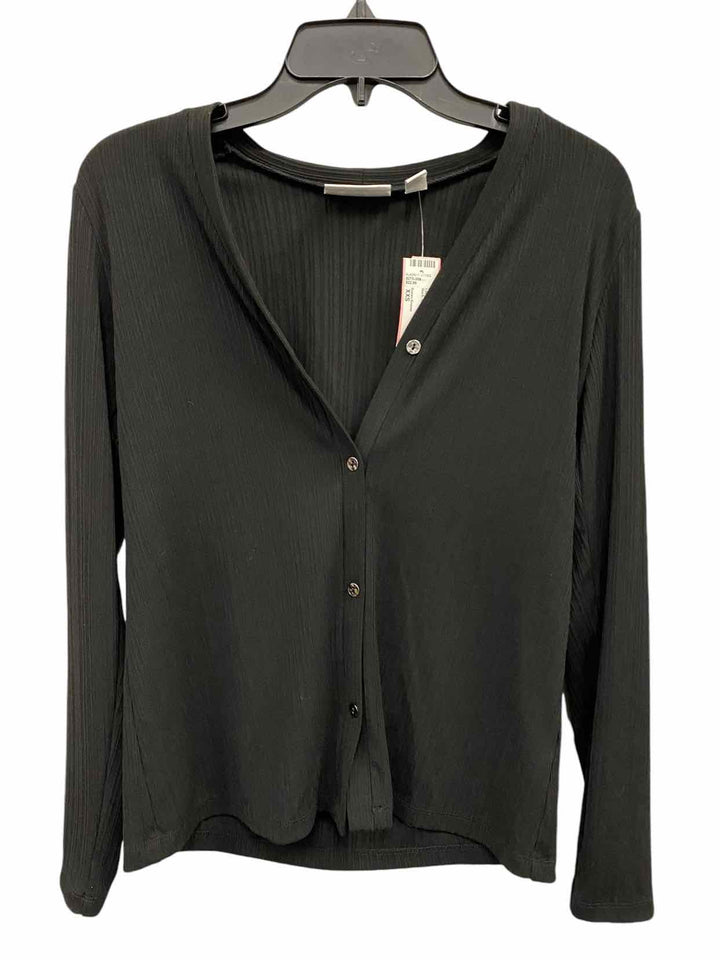 Susan Graver Size XXS Black Ribbed Long Sleeve Shirts