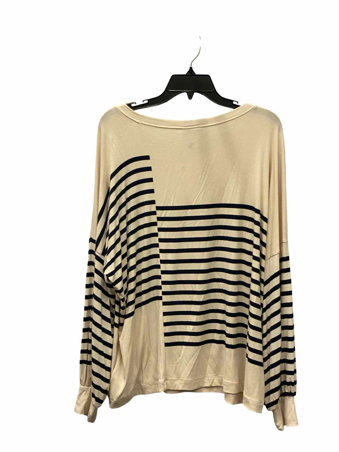 Cabi Size XL Navy Cream Stripe Long Sleeve Shirts