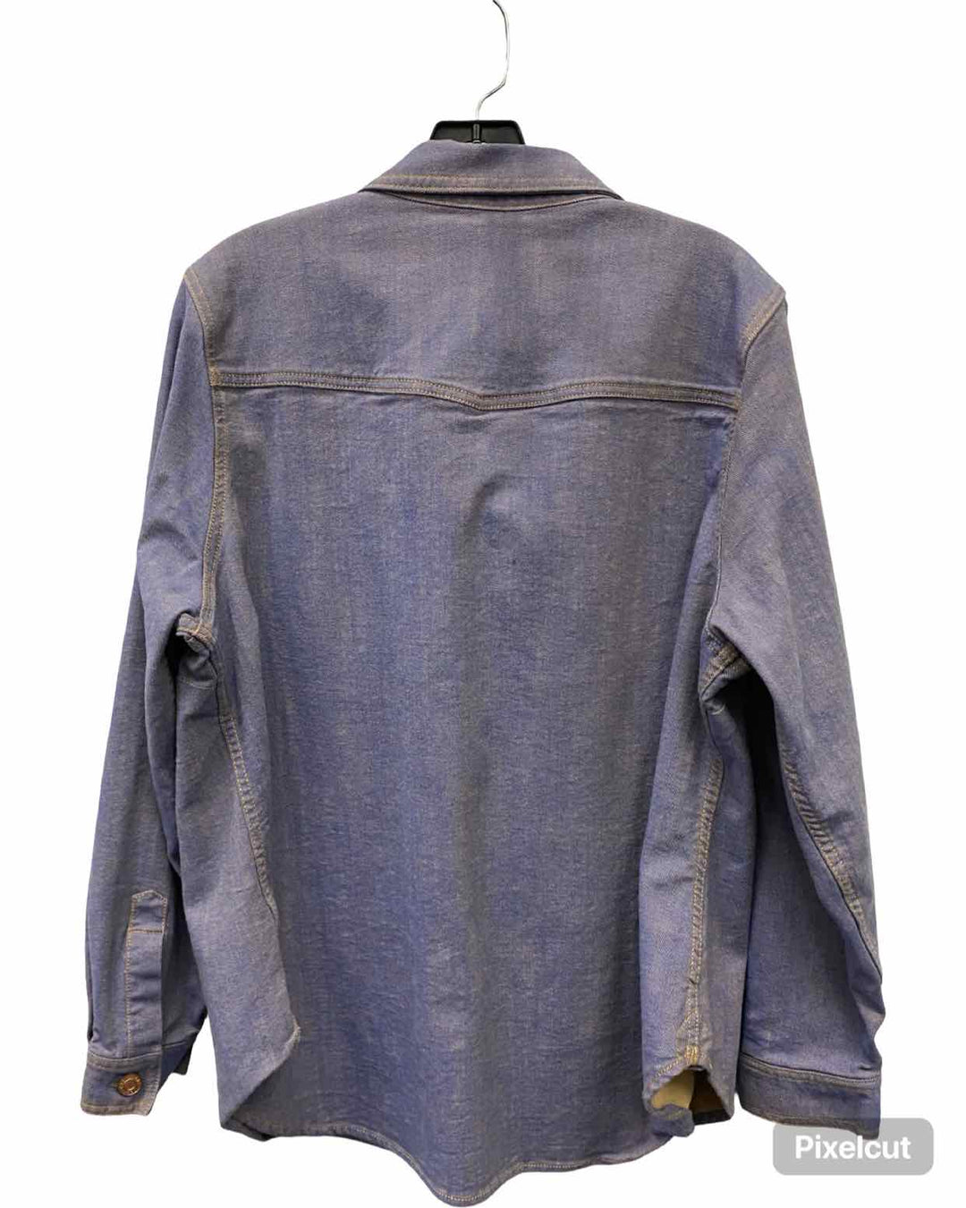 Cabi Size XL Blue Brown Denim Long Sleeve Shirts