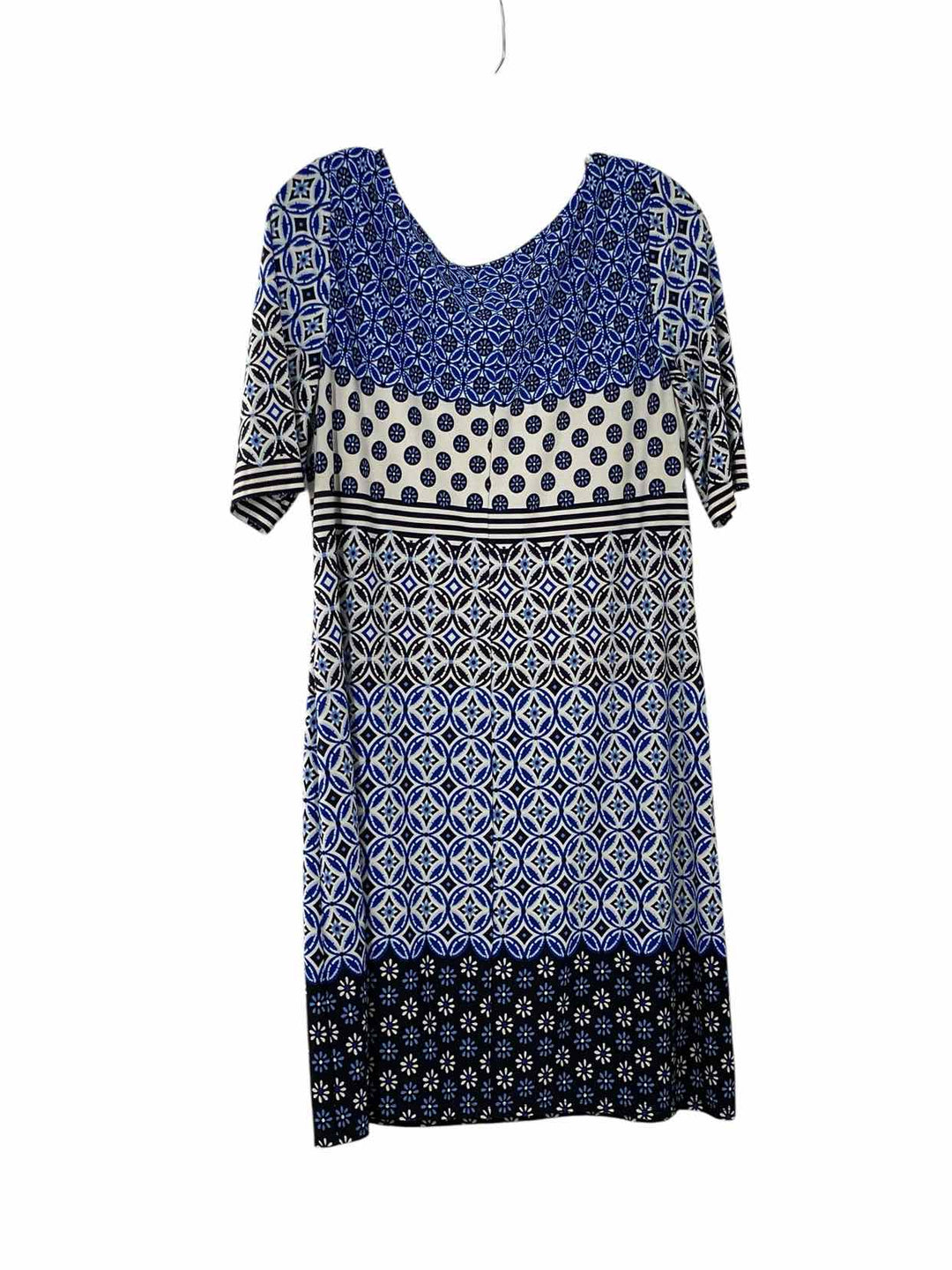 Eliza J Size 14 Blue White Print Dress