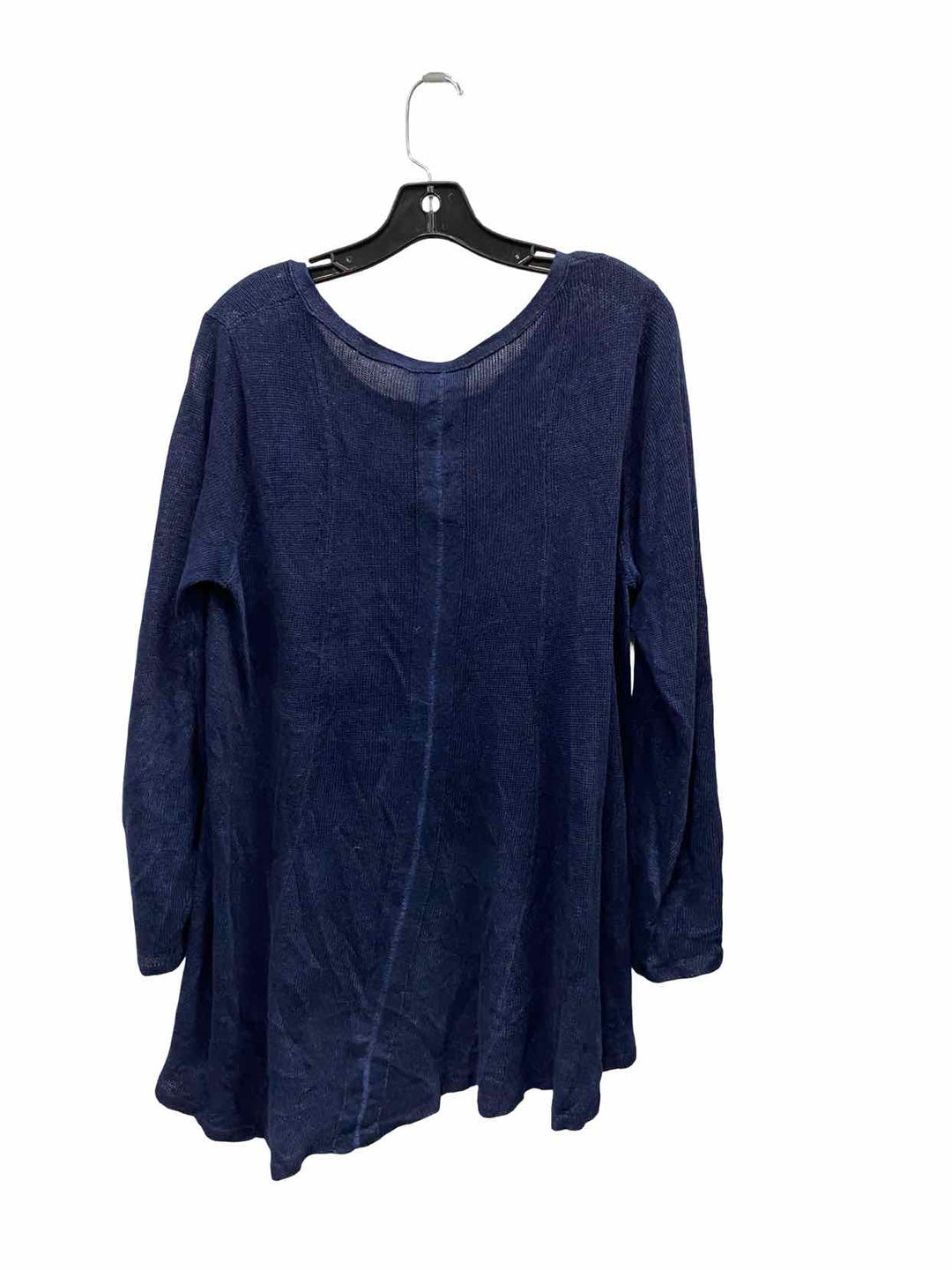 Eileen Fisher Size L Navy 100% Linen Sweater