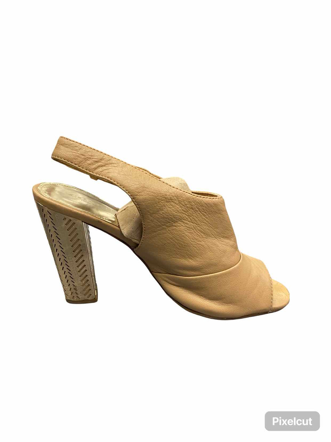 COACH Shoe Size 8.5 Tan Leather Heels