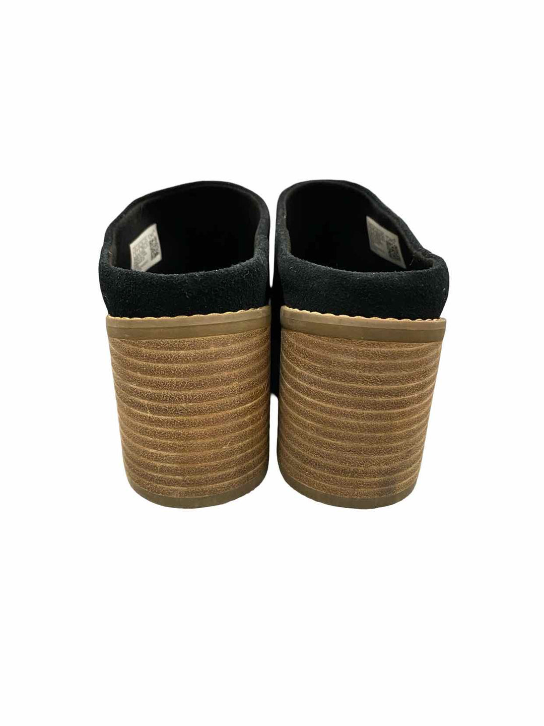 Toms Shoe Size 8 Black Suede Heels