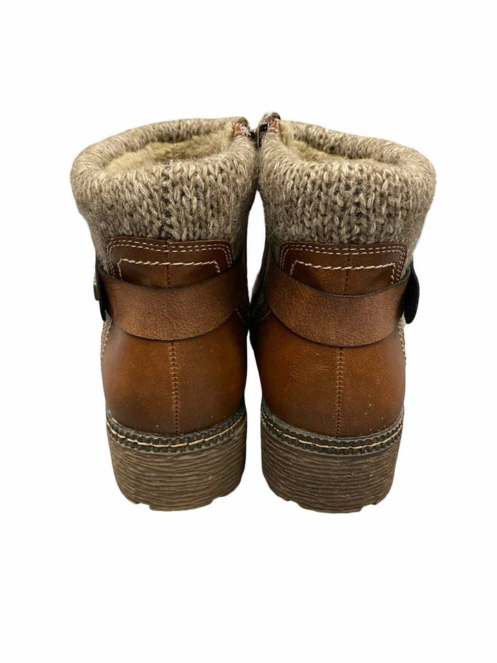 Spring Step Shoe Size 40 Brown Synthetic Leather Water Resistant Boots(Ankle)