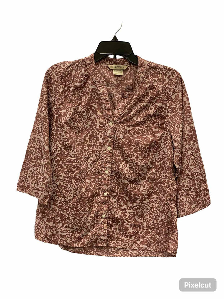 Exofficio Size M Pink Print Long Sleeve Shirts