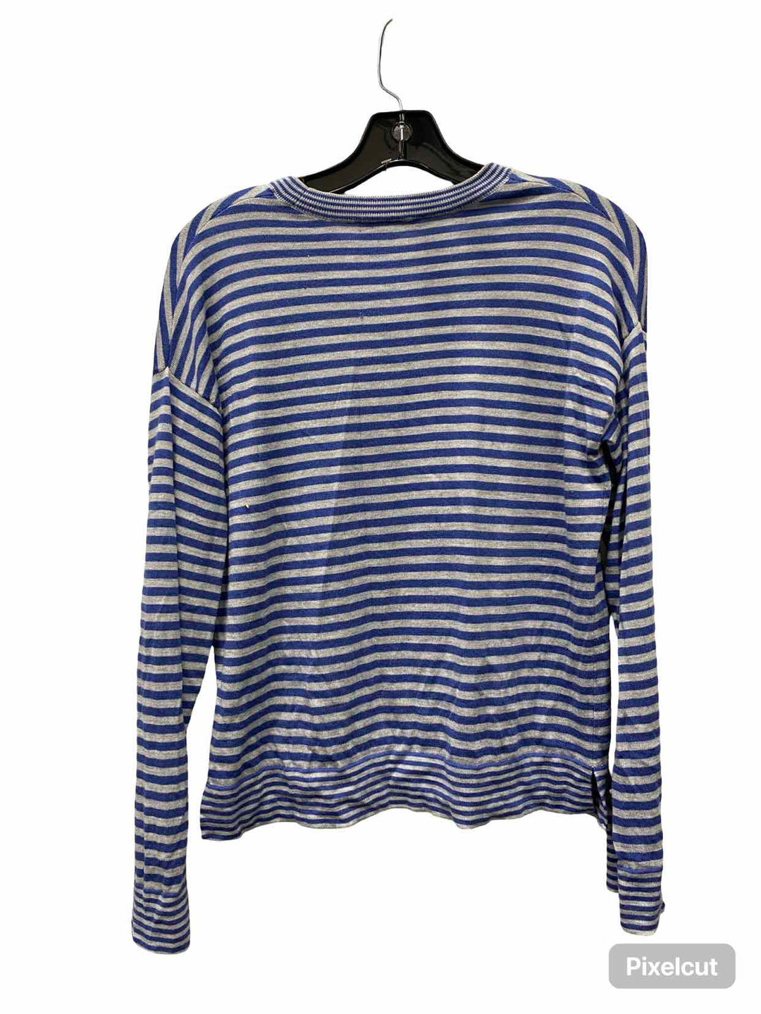 MadeWell Size XS Blue Gray Stripe Sweater