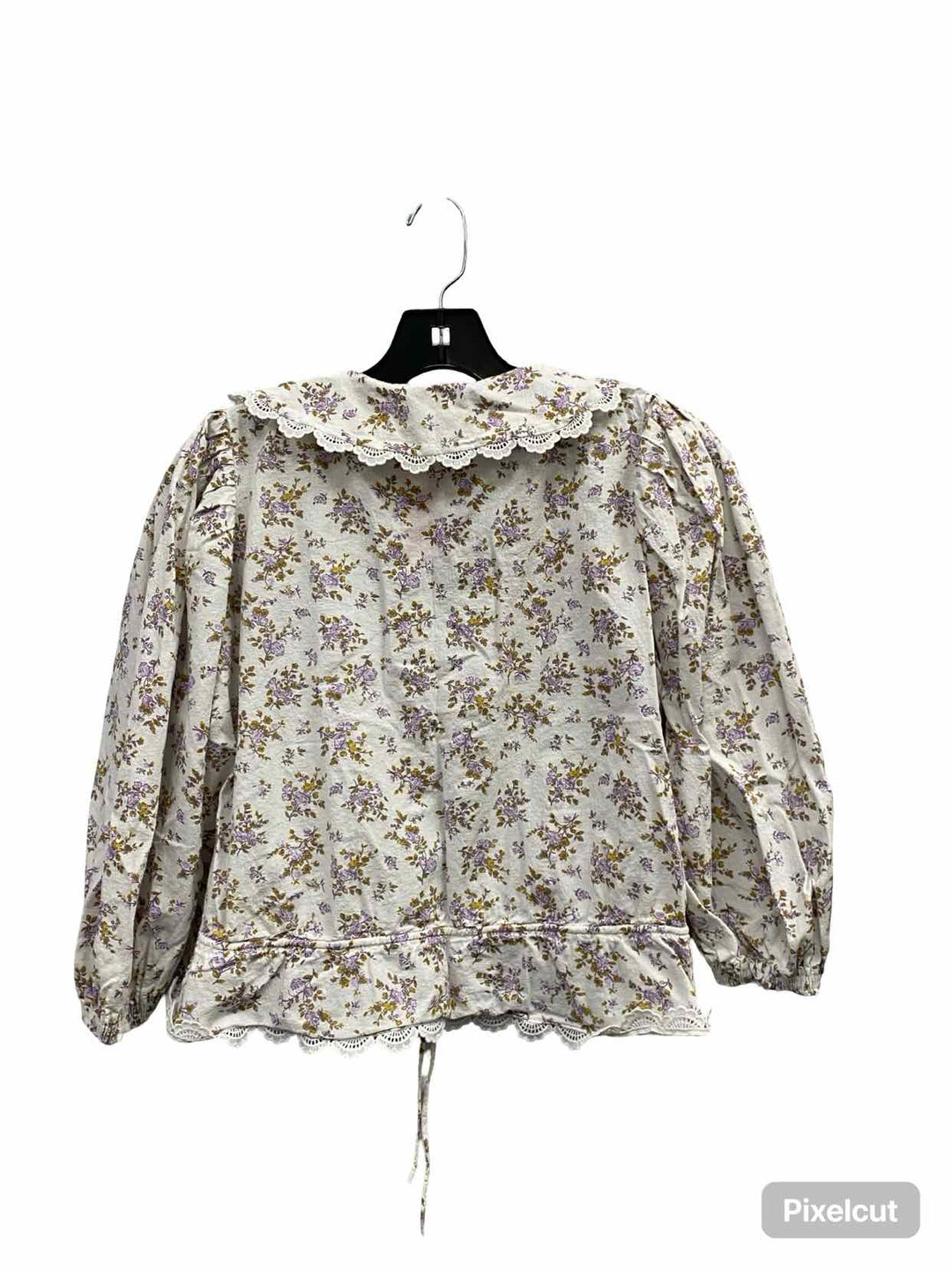 Neuflora Size XL White Purple Long Sleeve Shirts