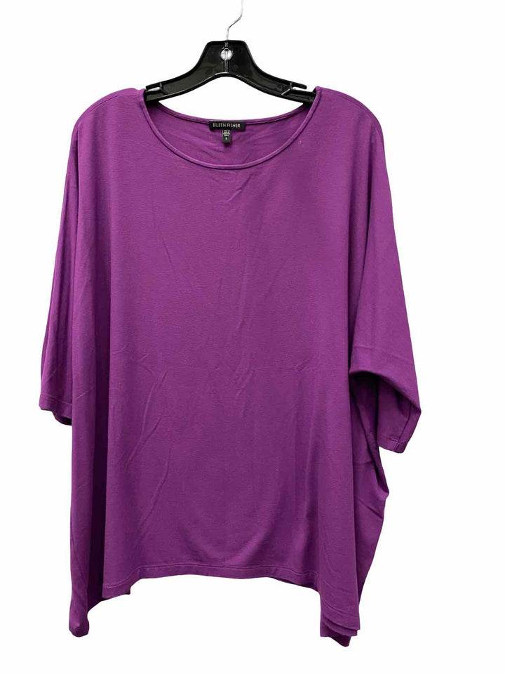Eileen Fisher Size S Purple Short Sleeve Shirts