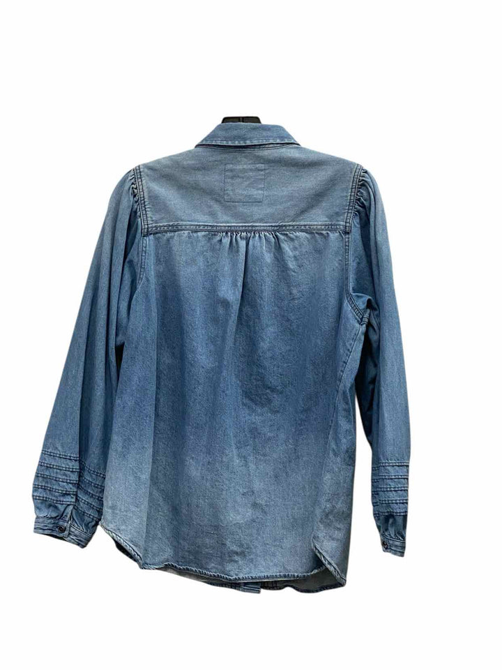 American Eagle Size M Blue Long Sleeve Shirts