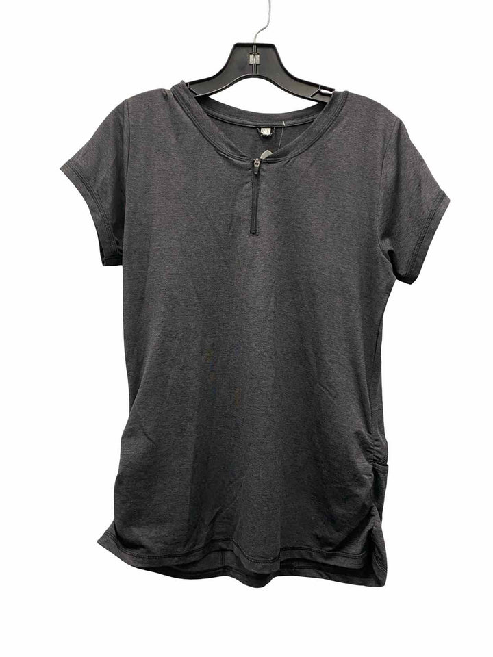 Club Ride Size L Gray Athletic Short Sleeve