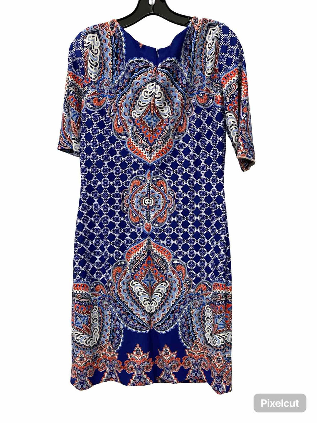 Antonio Melani Size 8 Blue Red Print Dress