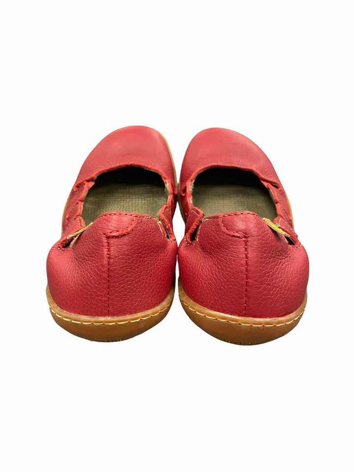 El Naturalista Shoe Size 38 Red Leather El Viajero Flats