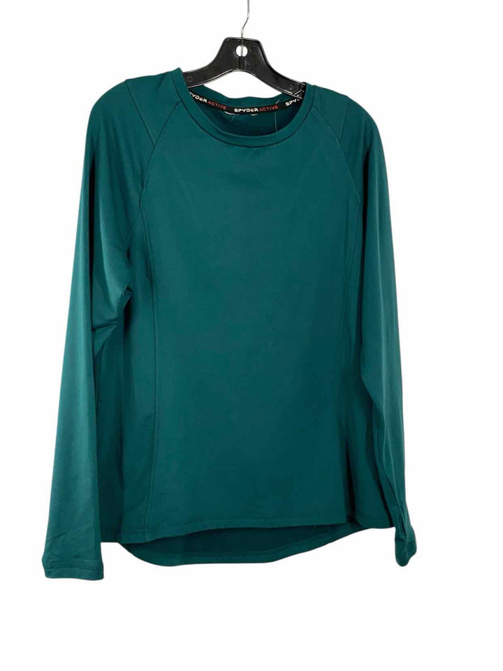 Spyder Size M Teal Athletic Long Sleeve