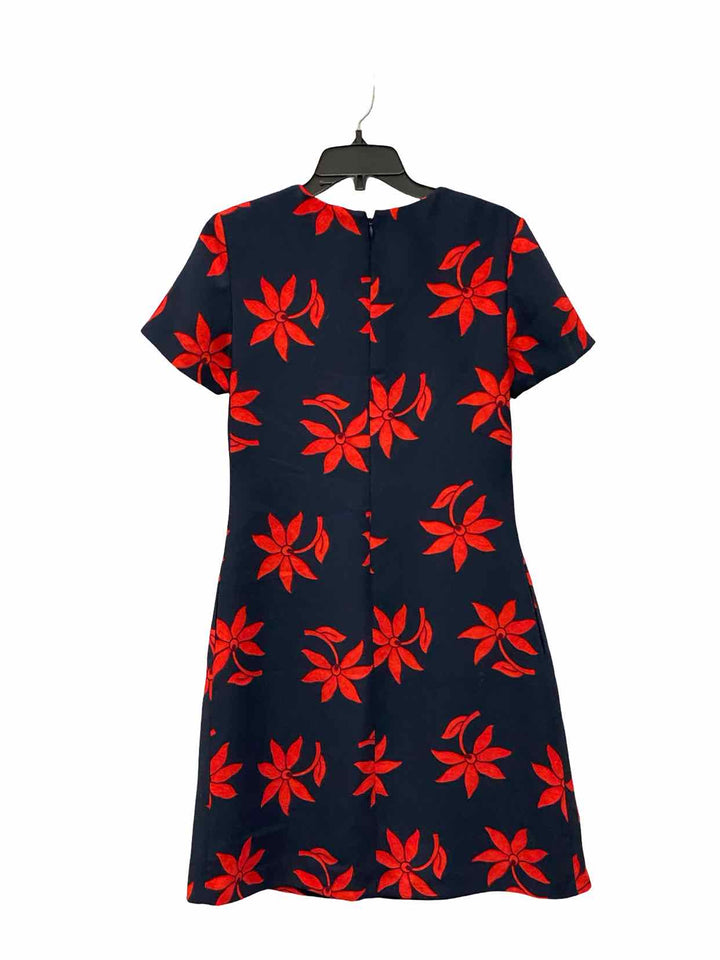 Banana Republic Size 4 Navy Red Floral Dress