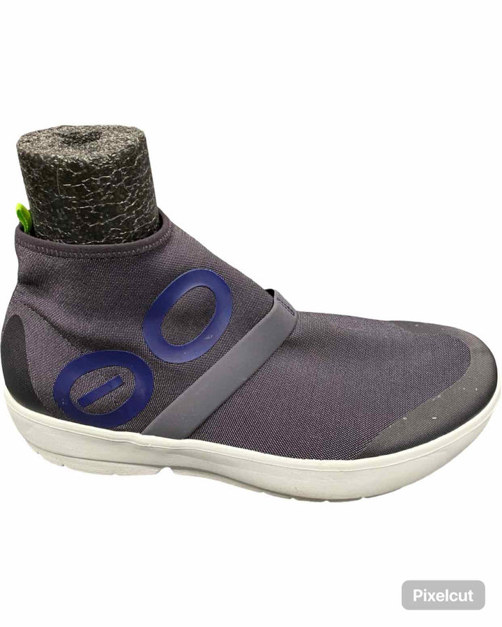 Oofos Shoe Size 9.5 Purple OOmg Fibre High Top Sneakers