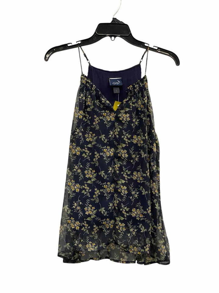 Daytrip Size S Navy Floral Tank Top
