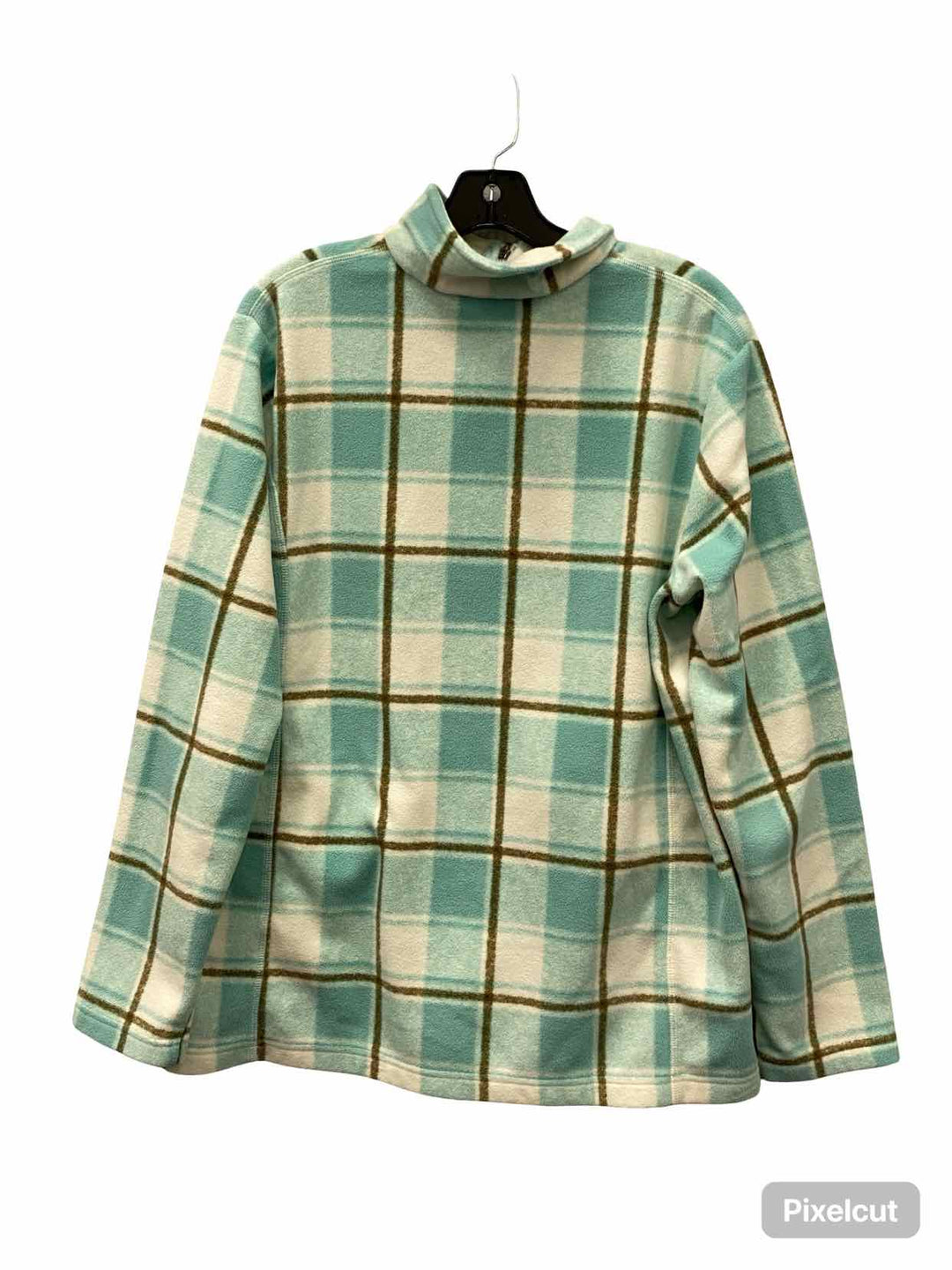 Lands End Size XL Blue White Plaid Jacket