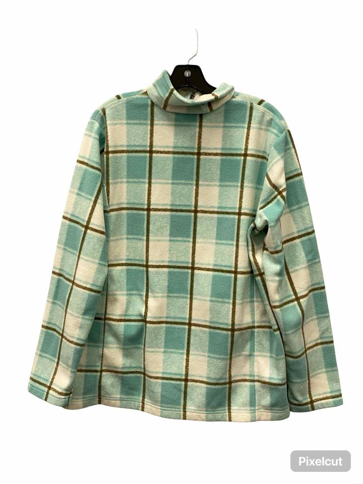 Lands End Size XL Blue White Plaid Jacket
