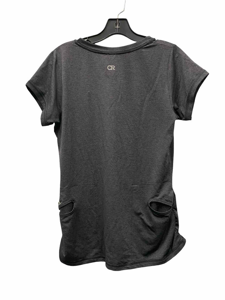 Club Ride Size L Gray Athletic Short Sleeve