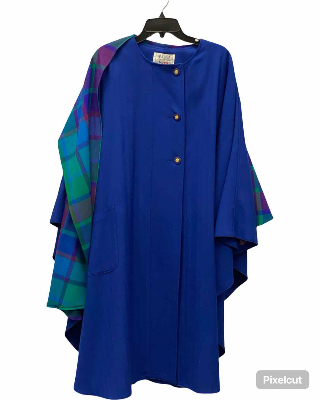Avoca Size 1X Blue Acetate Coat(Long)