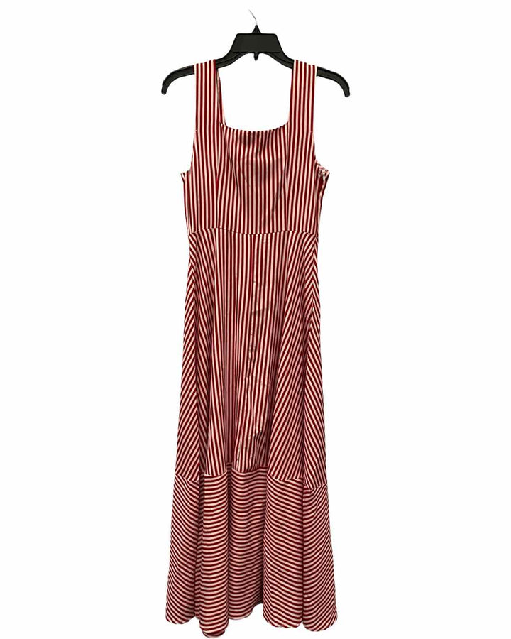 Zanzea Size S Red White Striped Dress