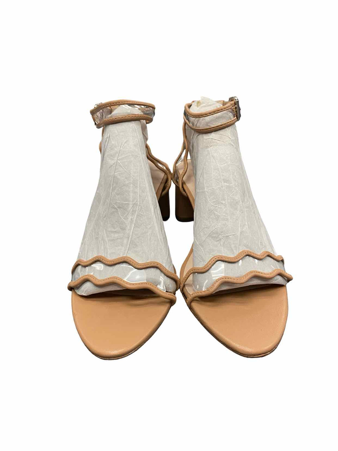 Loeffler Randall Shoe Size 9 Tan Scalloped Heels