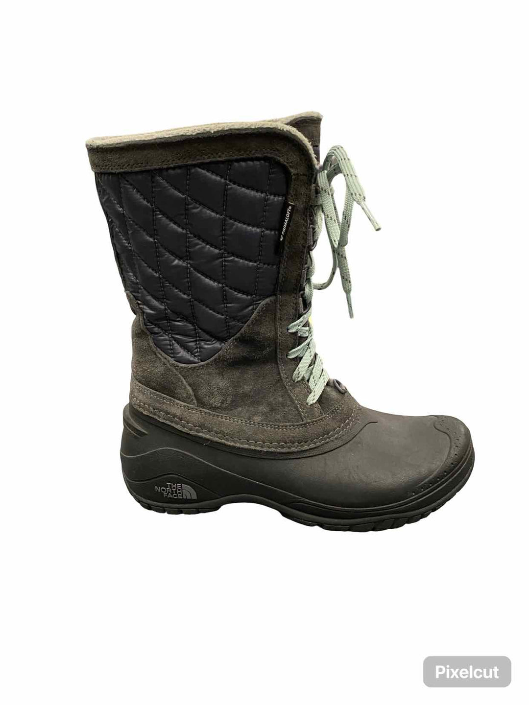 The North Face Shoe Size 7.5 Grey Black Suede Thermoball Boots(Ankle)