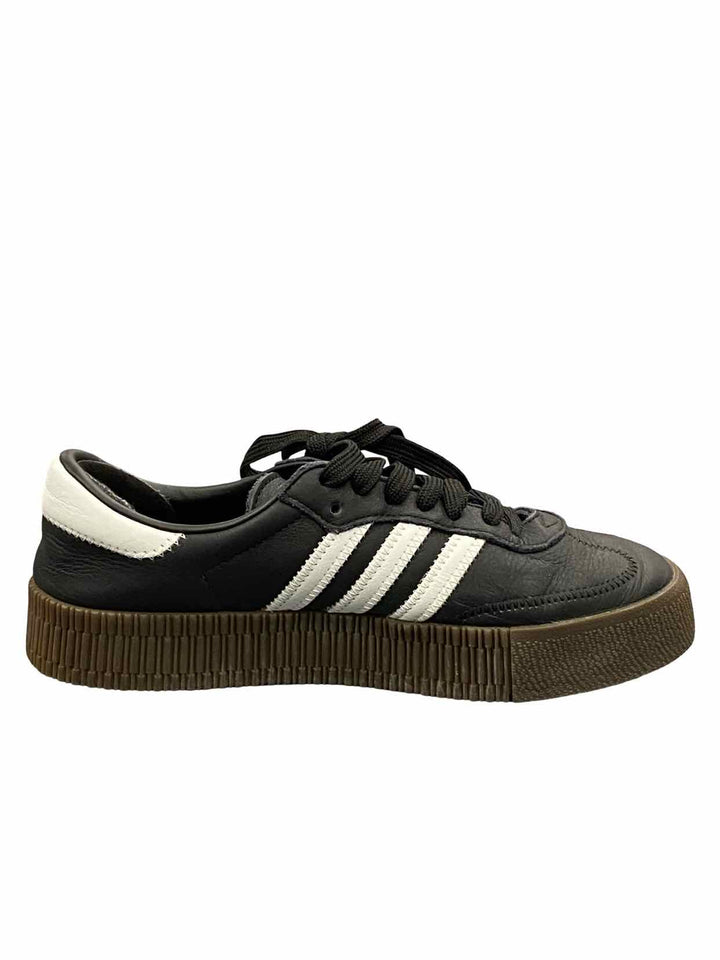 Adidas Shoe Size 7.5 Black White Leather Samba Sneakers