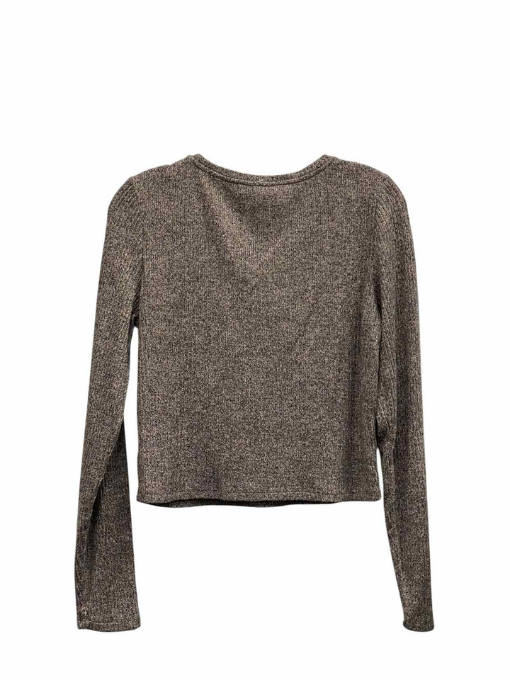 American Eagle Size L Gray Pink Long Sleeve Shirts