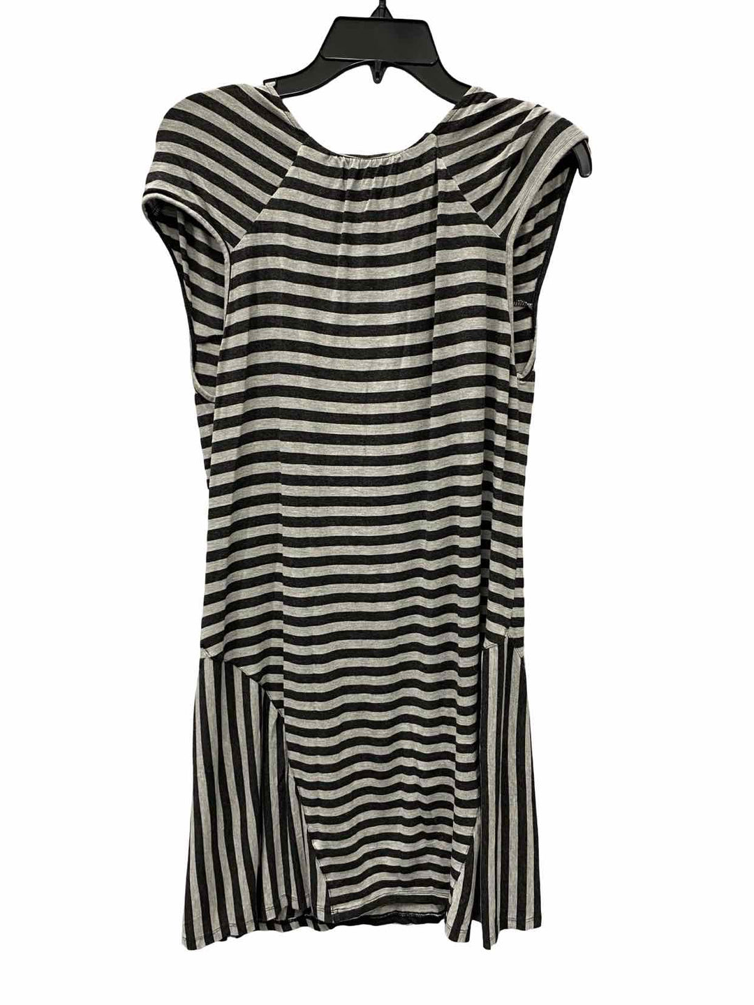Athleta Size S/M Black Gray Striped Dress