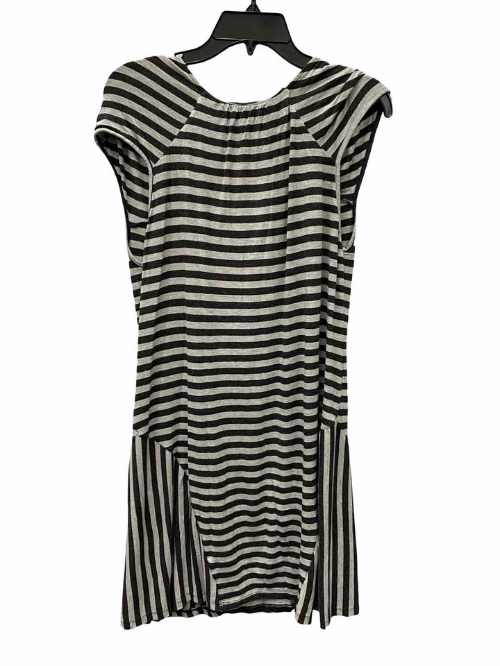 Athleta Size S/M Black Gray Striped Dress