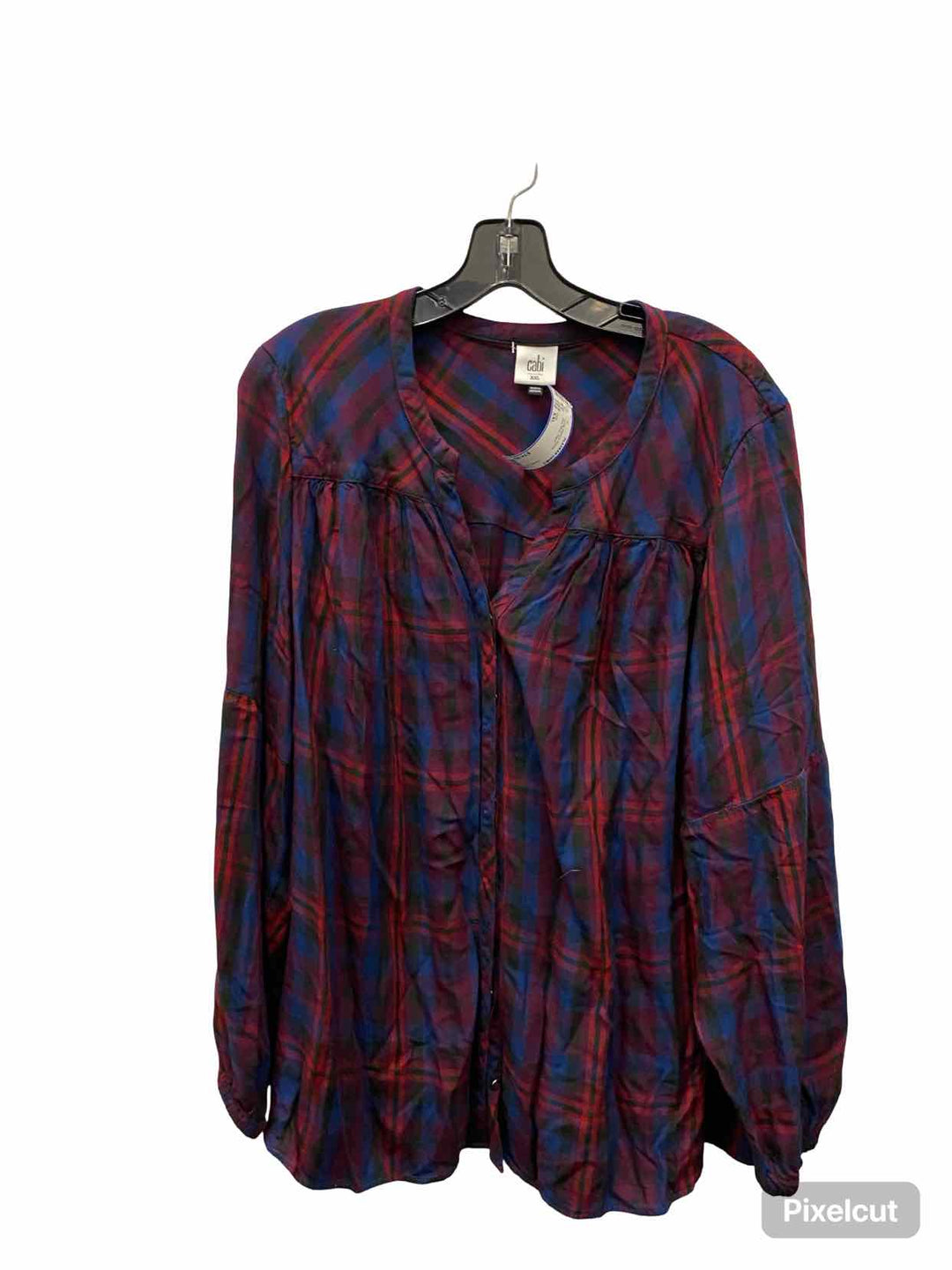Cabi Size XXL Red Blue Plaid Long Sleeve Shirts