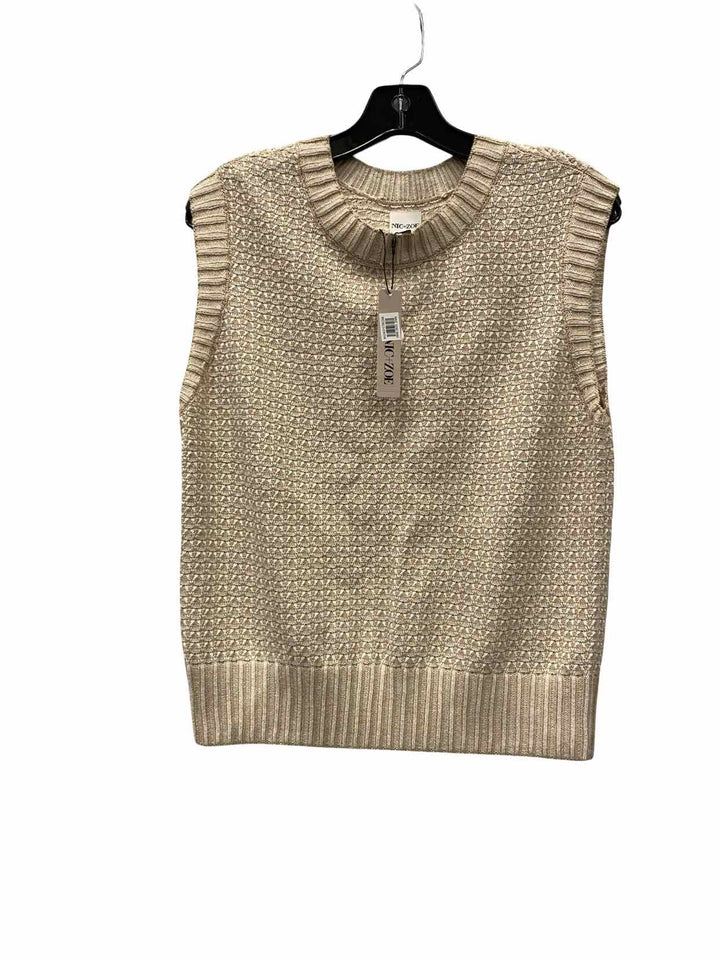 Nic + Zoe Size M Beige Knit Sweater