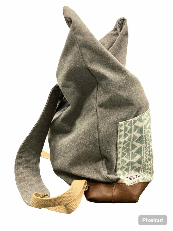 Vi Bella Grey Backpack Purse