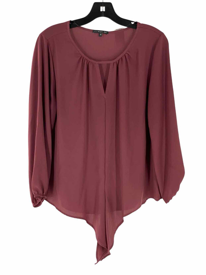 West Kei Size M Burgundy Long Sleeve Shirts