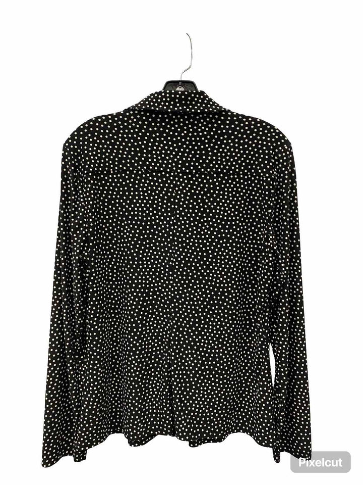 Tommy Hilfiger Size L Black White Dots Long Sleeve Shirts