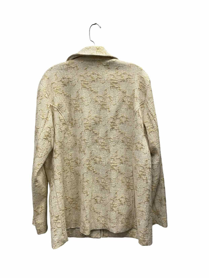 Chico's Size L Cream Gold Jacket