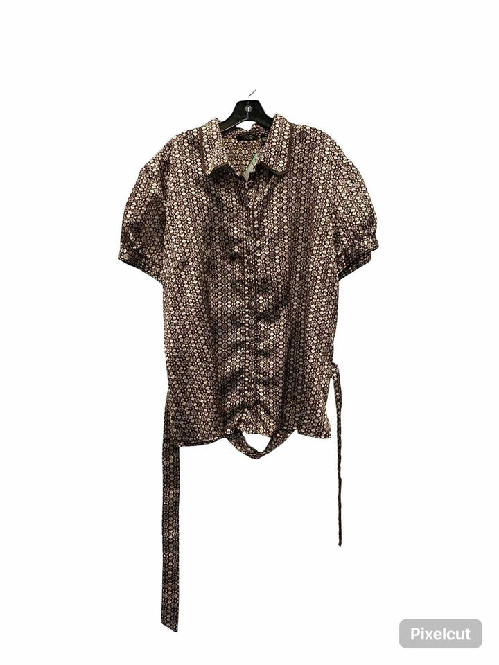 GNW Size 2X Brown Short Sleeve Shirts