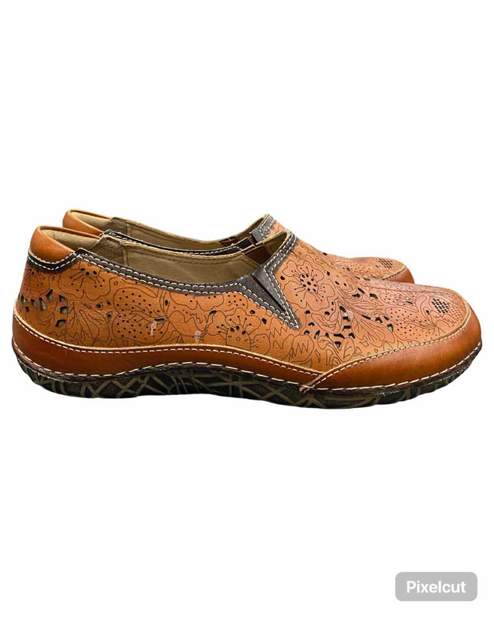 L'Artiste Shoe Size 38 Brown Leather Libora Flats