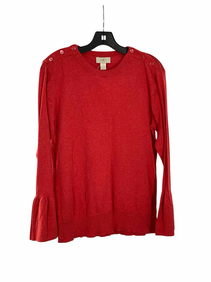 Loft Size L Red Long Sleeve Shirts