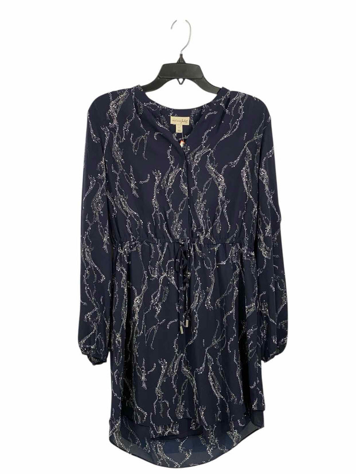 Maison Jules Size L Blue White Dress