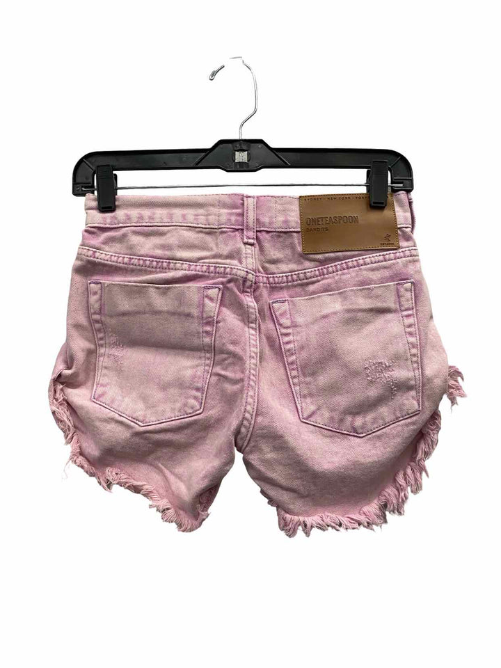 One Teaspoon Size XS Pink Denim Shorts