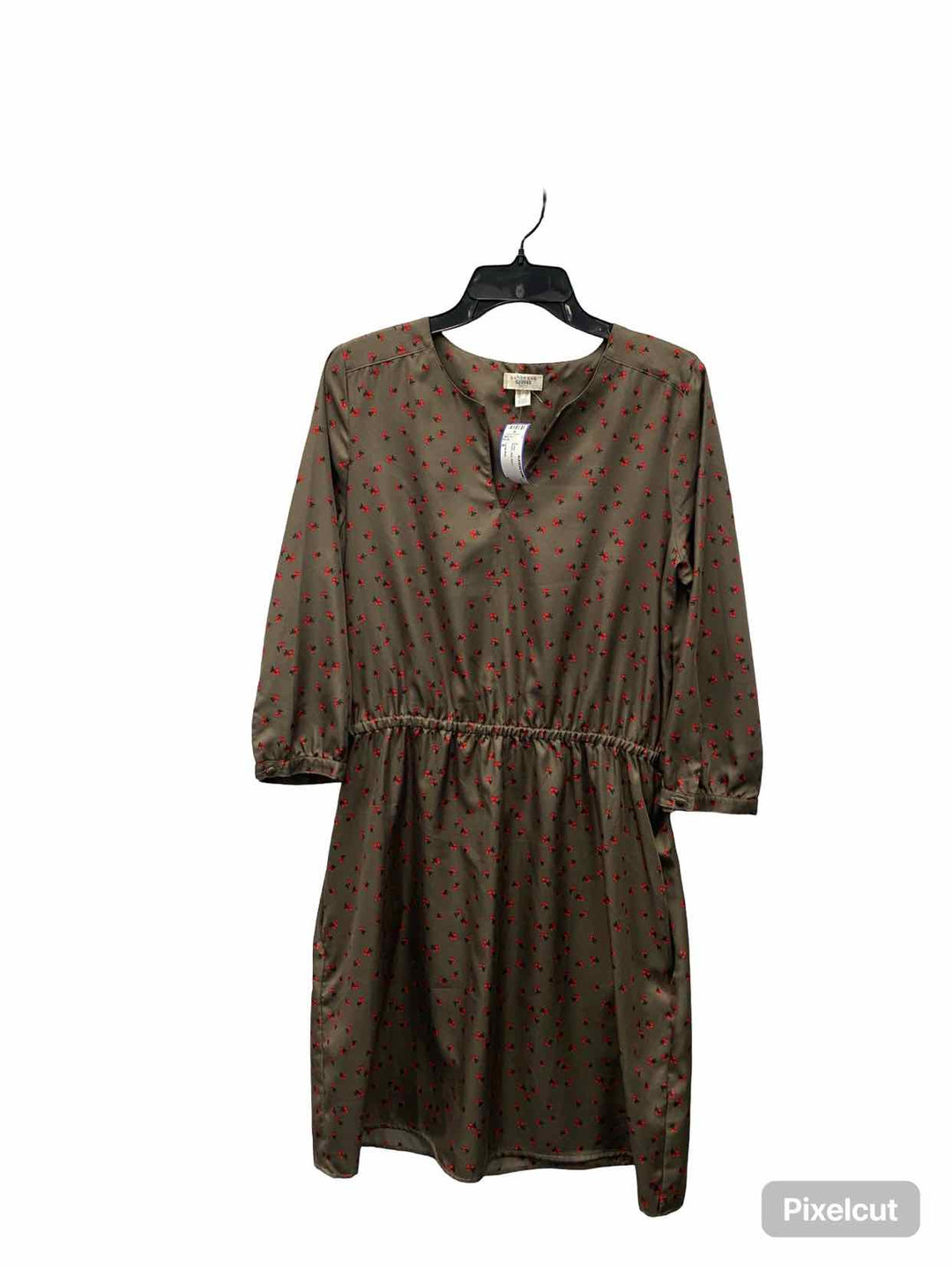 Lands End Size 8 Brown Red Berry Dress