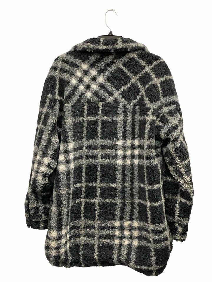 Thread and Supply Size M Grey Black Fleece Jacket (Outdoor)