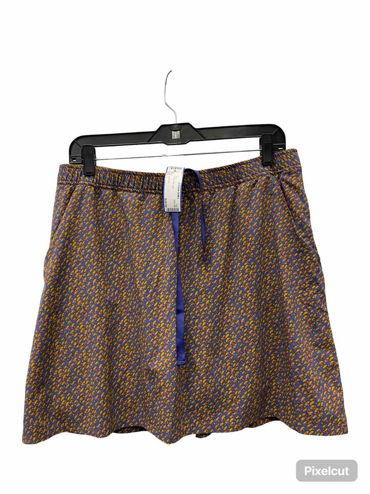 Toad & Co. Size L Purple Print Skirt