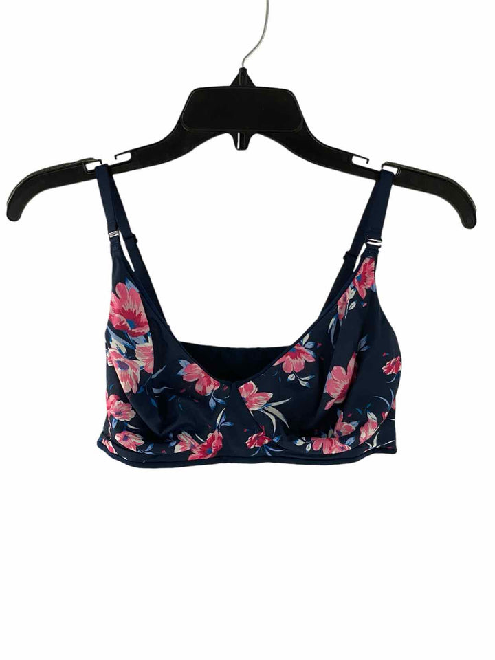 Soma Size M Navy Pink Floral Athletic Bra