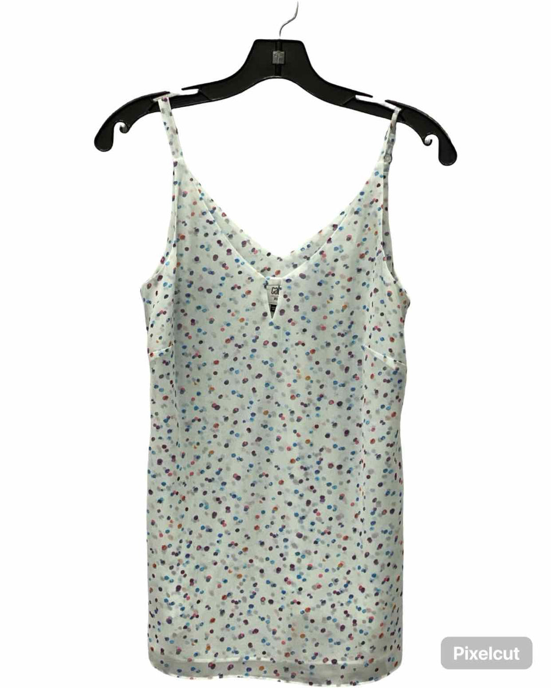 Cabi Size XS Blue White Polka Dot Tank Top