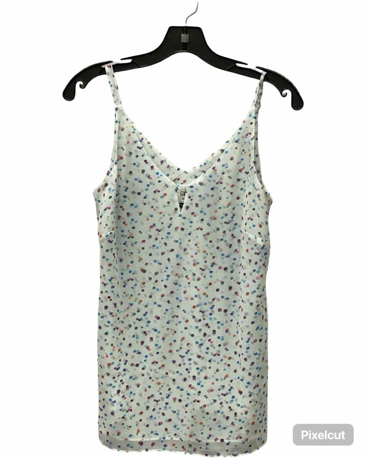 Cabi Size XS Blue White Polka Dot Tank Top